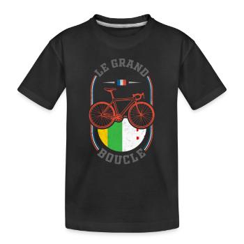 tour france, tour france tour radfahren, - Kinder Premium Bio T-Shirt - Schwarz - Vorne