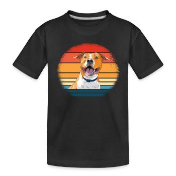 American Staffordshire Terrier - Kids' Premium Organic T-Shirt - black - Front