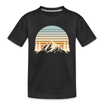Berge - Kinder Premium Bio T-Shirt - Schwarz - Vorne