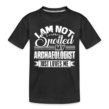 Mon archéologue m'aime - T-shirt bio Premium Enfant - noir - Devant