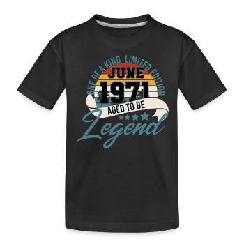 Juin 1971 Anniversaire Vintage 50 ans - T-shirt bio Premium Enfant - noir - Devant