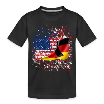 Amitié USA Allemand - T-shirt bio Premium Enfant - noir - Devant