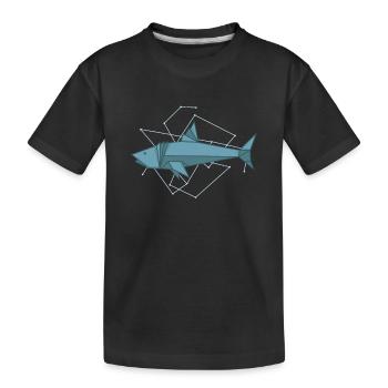 Origami Hai comme papier - T-shirt bio Premium Enfant - noir - Devant