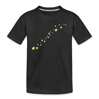 shooting star - Kids' Premium Organic T-Shirt - black - Front