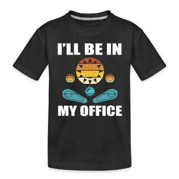 Pinball Player Gift - Kids' Premium Organic T-Shirt - black - Front