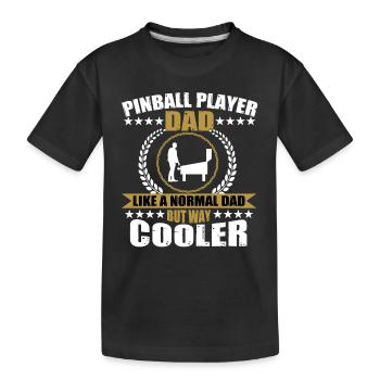 Flipper-Spieler Papa - Kinder Premium Bio T-Shirt - Schwarz - Vorne