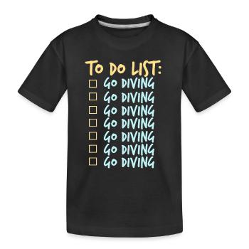 Plongée - T-shirt bio Premium Enfant - noir - Devant