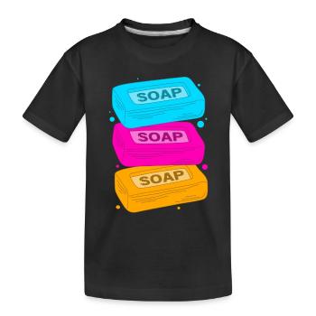 Seife Seifenherstellung DIY - Kinder Premium Bio T-Shirt - Schwarz - Vorne