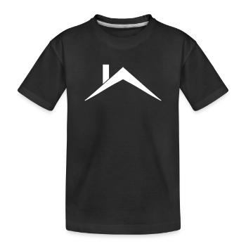 Haus Dach - Kinder Premium Bio T-Shirt - Schwarz - Vorne