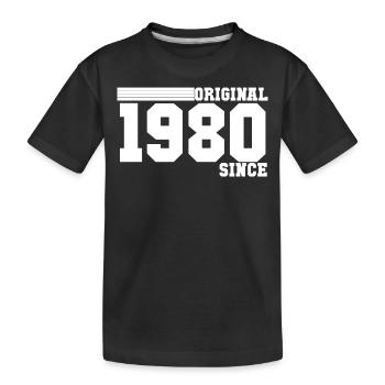 1980 - Kinder Premium Bio T-Shirt - Schwarz - Vorne