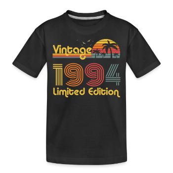 1994 Year of birth - Kids' Premium Organic T-Shirt - black - Front