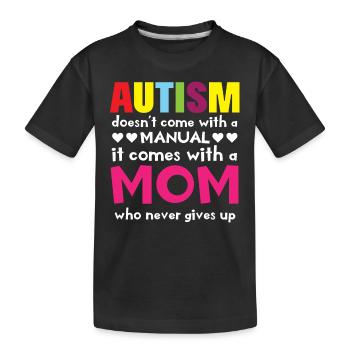 Enfant Autisme Maman Fierté - T-shirt bio Premium Enfant - noir - Devant