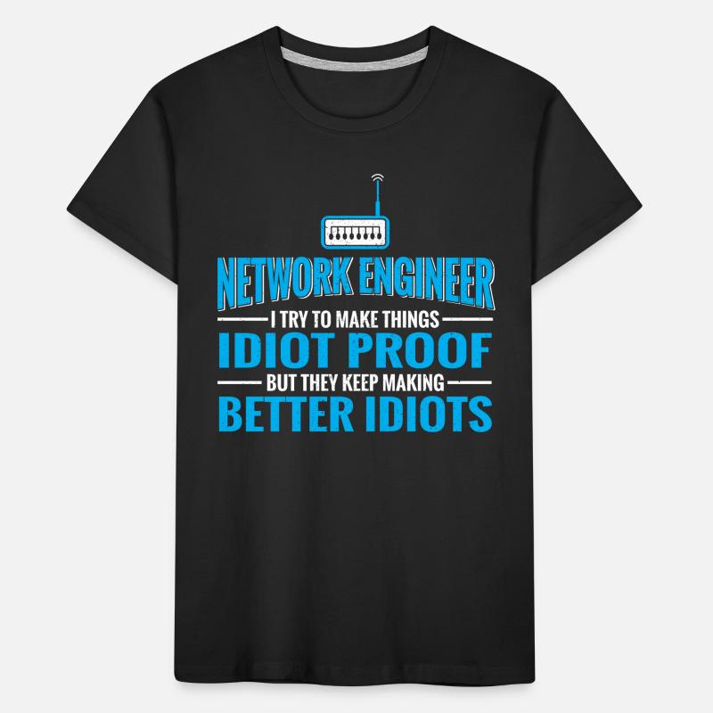 Netzwerktechniker Informatik Netzwerk Technk IT Kinder Premium Bio T-Shirt