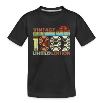 Juillet 1983 Anniversaire - T-shirt bio Premium Enfant - noir - Devant