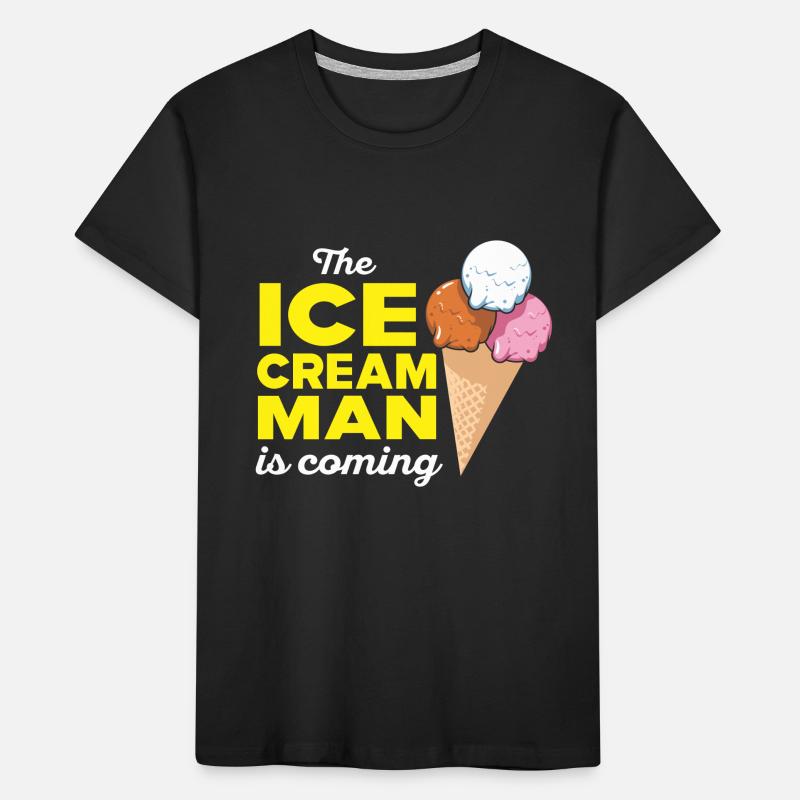 Eiswagen Eismann Eisverkäufer Eisdiele Eis Truck Kinder Premium Bio T-Shirt