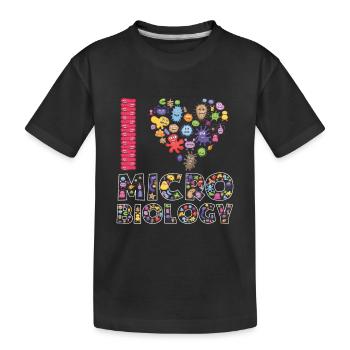 Microbiologie biologie Étudiant Biologiste laboratoire - T-shirt bio Premium Enfant - noir - Devant