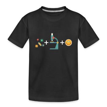 Microbiologie biologie Étudiant Biologiste laboratoire - T-shirt bio Premium Enfant - noir - Devant