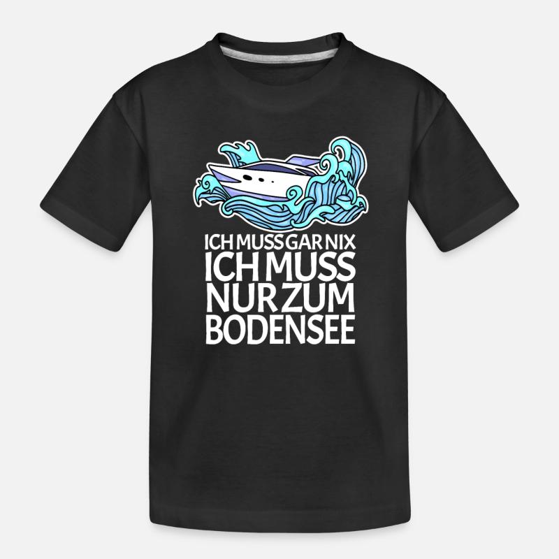 Bodensee - Kinder Premium Bio T-Shirt - Schwarz