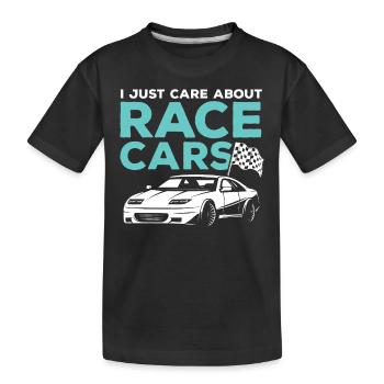 Voiture de course - T-shirt bio Premium Enfant - noir - Devant