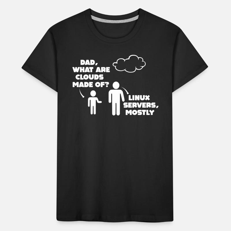 Funny Cloud Computing Dad And Son Kids' Premium Organic T-Shirt