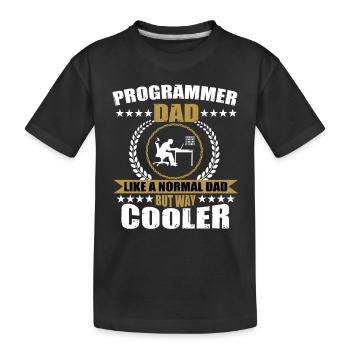 Programmierer Papa - Kinder Premium Bio T-Shirt - Schwarz - Vorne