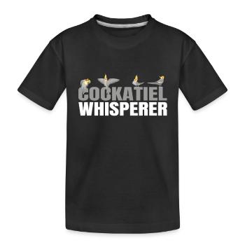 Nymphal Parakeet Bird Owner Bird Pet Birds - Kids' Premium Organic T-Shirt - black - Front