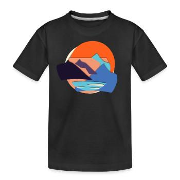 Abstrakt - Kinder Premium Bio T-Shirt - Schwarz - Vorne