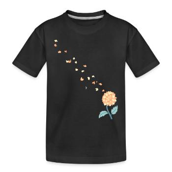 Fleur - T-shirt bio Premium Enfant - noir - Devant
