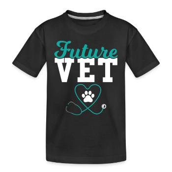 Future veterinarian - Kids' Premium Organic T-Shirt - black - Front
