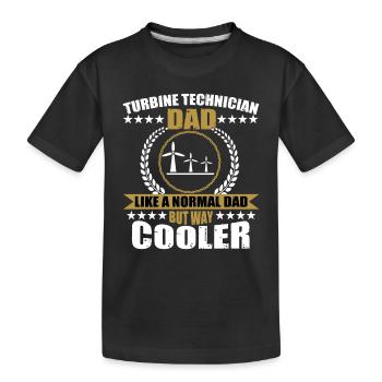 Technicien de turbine Papa - T-shirt bio Premium Enfant - noir - Devant
