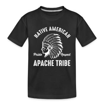 Apache Tribe Native American Indian USA Indianer - Kinder Premium Bio T-Shirt - Schwarz - Vorne