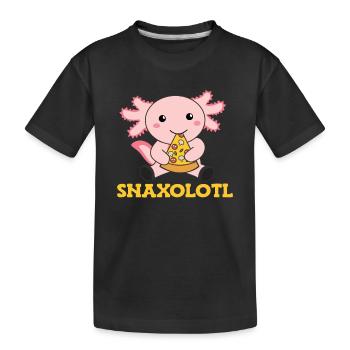 Snaxolotl Axolotl amants doux animaux Pizza - T-shirt bio Premium Enfant - noir - Devant