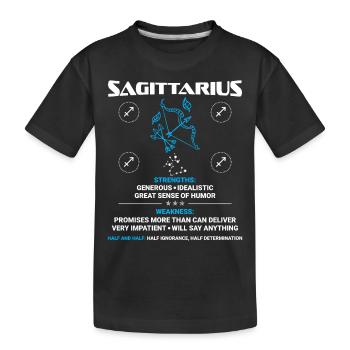 Sagittaire Astrologie - T-shirt bio Premium Enfant - noir - Devant
