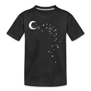 Lune et étoiles - T-shirt bio Premium Enfant - noir - Devant