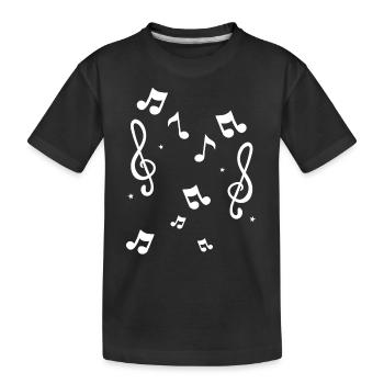 Musique Notes musicales - T-shirt bio Premium Enfant - noir - Devant