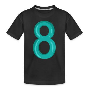 Number 8 - Number 8 - Kids' Premium Organic T-Shirt - black - Front