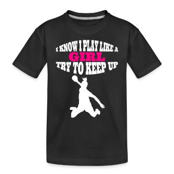 Handballerin Frauenhandball Damen Handball Mädchen - Kinder Premium Bio T-Shirt - Schwarz - Vorne
