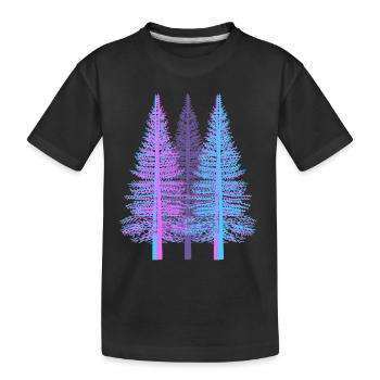 arbres arbre fantaisie épicéa forêt de conifères sapin - T-shirt bio Premium Enfant - noir - Devant
