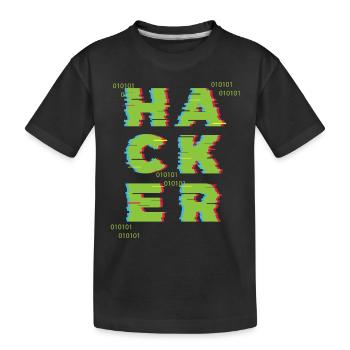 Hacker 0101 - Kinder Premium Bio T-Shirt - Schwarz - Vorne