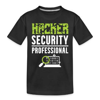 Hacker Security Professional - Kids' Premium Organic T-Shirt - black - Front