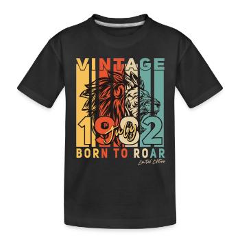 Juillet 1982 Lion vintage idée de cadeau - T-shirt bio Premium Enfant - noir - Devant