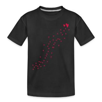 Heart Red Hearts - Kids' Premium Organic T-Shirt - black - Front