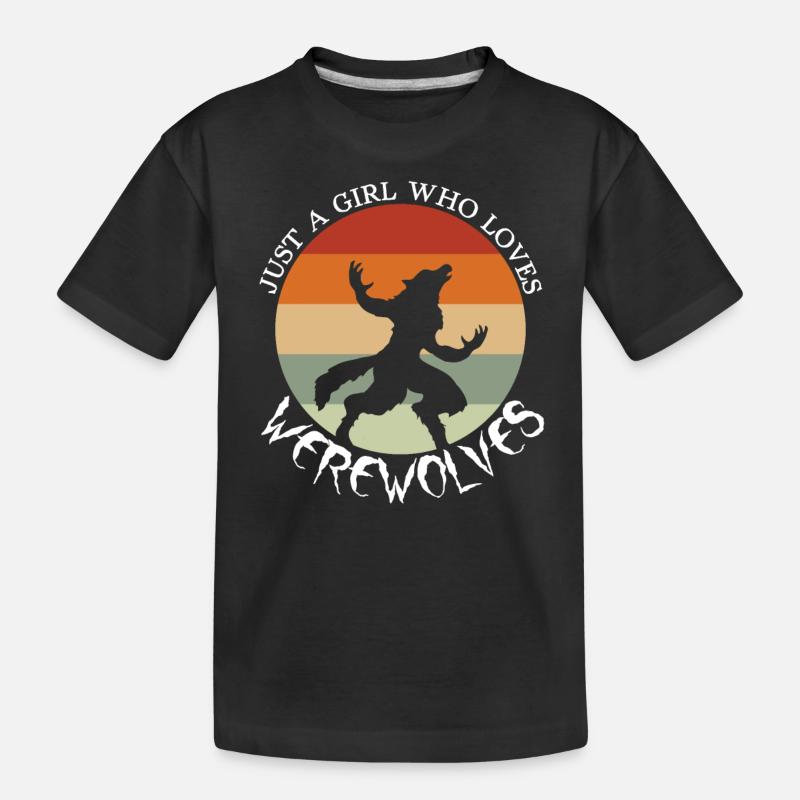 Werwolf Sei du selbst außer Werwolf - Kinder Premium Bio T-Shirt - Schwarz