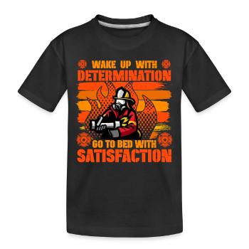 Wake up with Determination go to bed with - Kinder Premium Bio T-Shirt - Schwarz - Vorne
