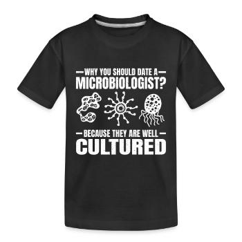 Mikrobiologie Biologie Student Biologe Labor - Kinder Premium Bio T-Shirt - Schwarz - Vorne