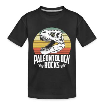 Paläontologe Dinosaurier Ausgrabung Fossil Dino - Kinder Premium Bio T-Shirt - Schwarz - Vorne