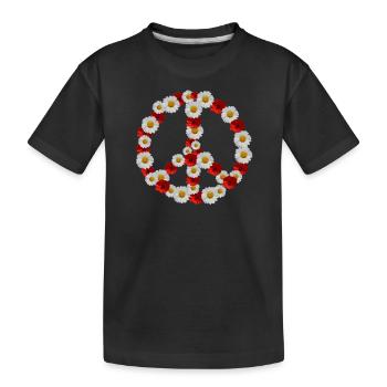 Peace love flower power hippie outfit - T-shirt bio Premium Enfant - noir - Devant