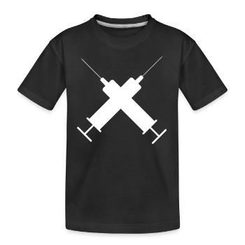 Spritze - Kinder Premium Bio T-Shirt - Schwarz - Vorne