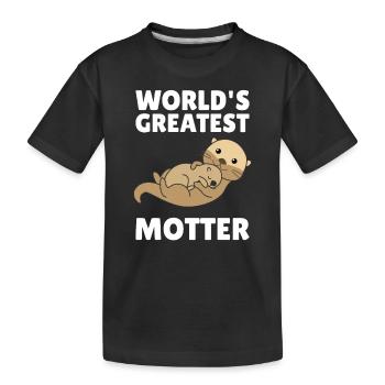 Best Motter loutres Worspiel pour maman animaux mignons - T-shirt bio Premium Enfant - noir - Devant