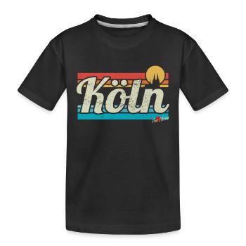 Cologne Cologne Rétro Rétro Surfeur Vintage Carnaval de Cologne - T-shirt bio Premium Enfant - noir - Devant